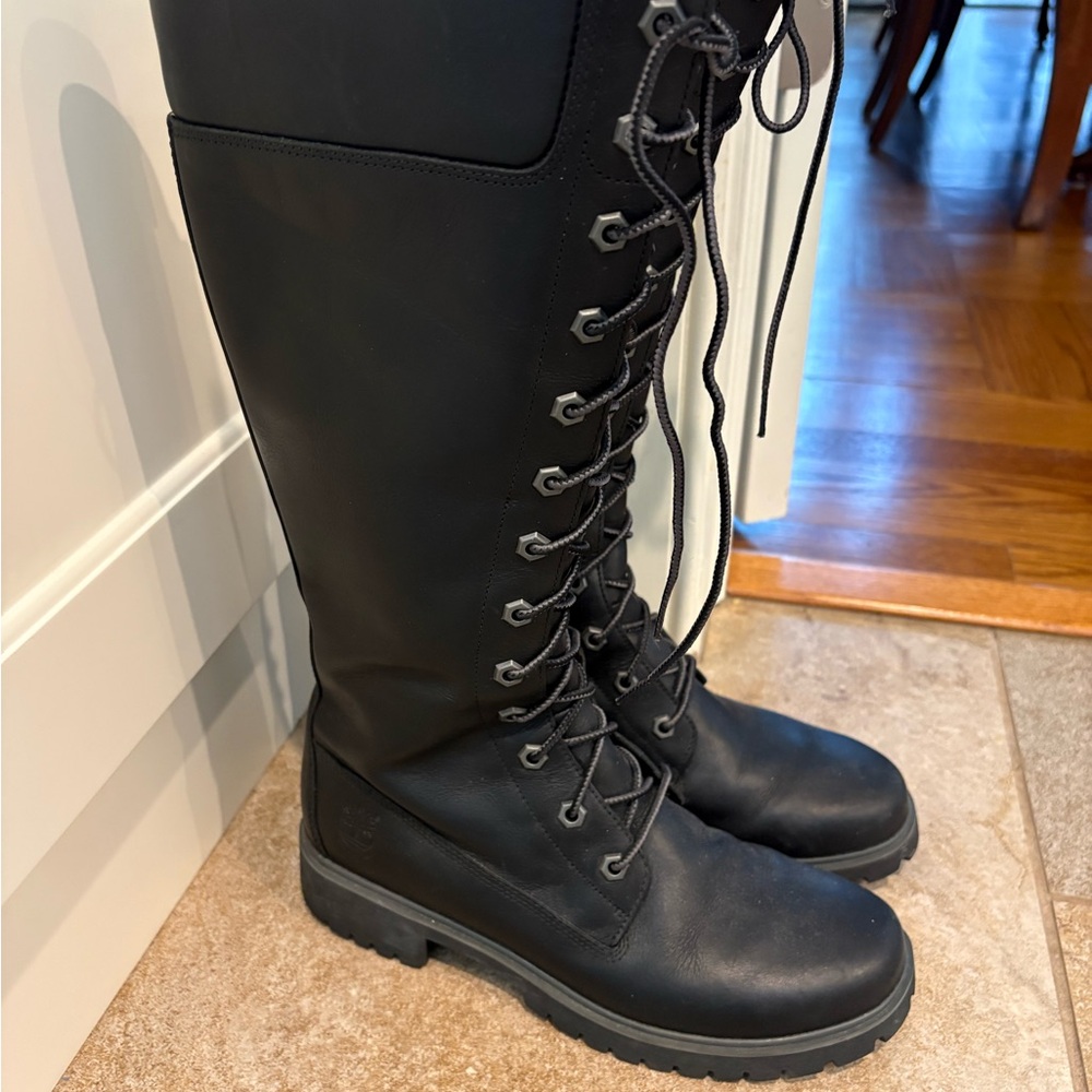 Timberland Black Lace-Up Boots